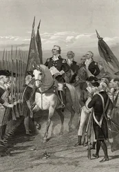 George Washington übernimmt das Kommando über die Armee, 1775, aus 